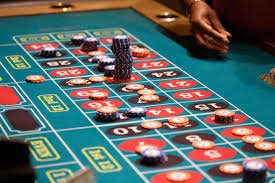 Roulette wheel spinning during live broadcast
